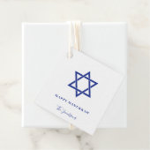Modern Simple Blue Star van David Hanukkah Bedankjes Labels (In situ)