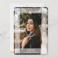 Modern Simple Blush Vellum Foto Afstuderen
