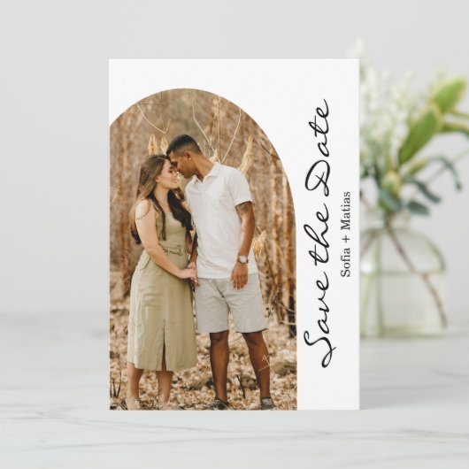 Modern Simple Boho slaat de datumkaart op Kaart (Staand voorkant)