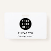 Modern Simple Business Logo Manager Custom Badge (Voorkant)