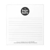 Modern Simple Business Logo Notepad Notitieblok (Voorkant)