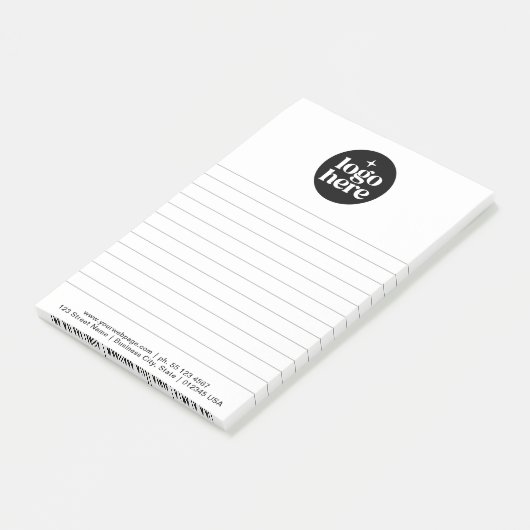 Modern Simple Business Logo Post-it® Notes (Schuin)