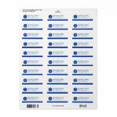 Modern Simple Business Logo Return-adreslabel Etiket (Full Sheet)