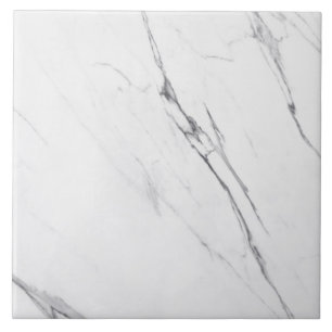 Modern Simple Carrara White Faux Marble Tegeltje