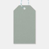 Modern Simple Chic Sage Green Wedding Cadeaulabel (Achterkant)