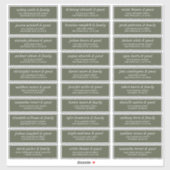 Modern Simple Chic Wedding Guest Names Address Sticker (Vel)
