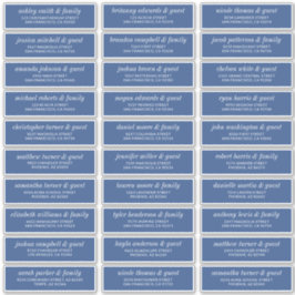 Modern Simple Chic Wedding Guest Names Address Sticker