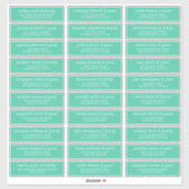 Modern Simple Chic Wedding Guest Names Address Sticker (Vel)