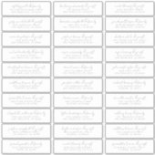 Modern Simple Chic Wedding Guest Names Address Sticker (Voorkant)