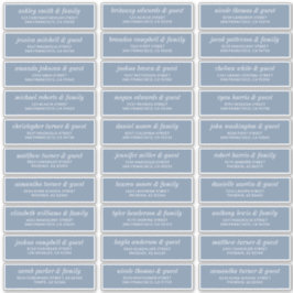 Modern Simple Chic Wedding Guest Names Address Sticker