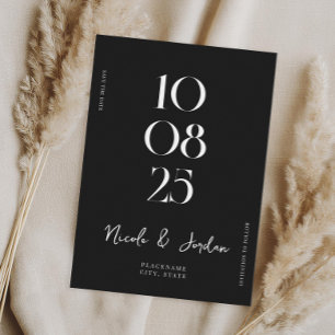 Modern Simple Chic Wedding Save The Date
