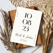 Modern Simple Chic Wedding Save The Date