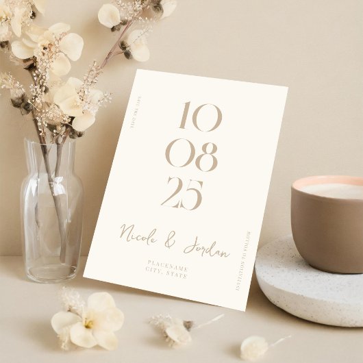 Modern Simple Chic Wedding Save The Date