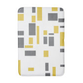 Modern, simple, cool geometric yellow gray pattern badmat (Voorkant Verticaal)