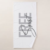 Modern, simple, cool typography of Free Spirit (Serviette de bain)