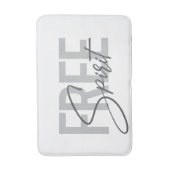 Modern, simple, cool typography of Free Spirit Badmat (Voorkant Verticaal)