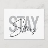 Modern, simple, cool urban typography Stay Strong Briefkaart (Voorkant)