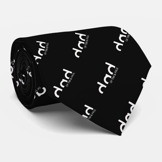 Modern Simple Dad Design with Kids Children Names Stropdas (Opgerold)