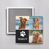 Modern Simple Dog Lover Custom Photo Collage Pet Magneet