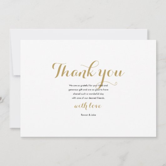 Modern Simple Elegant 12 Photo Collage Wedding Bedankkaart (Achterkant)