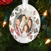 Modern Simple Elegant Chic Photo Glass Silver Snow