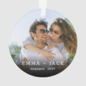 Modern Simple Elegant Engagement Photo Keepsake (dos)