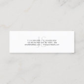 Modern Simple Elegant Monogram Plain Trendy Mini Visitekaartje (Achterkant)