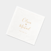 Modern simple elegant script couples names wedding (Gauche)
