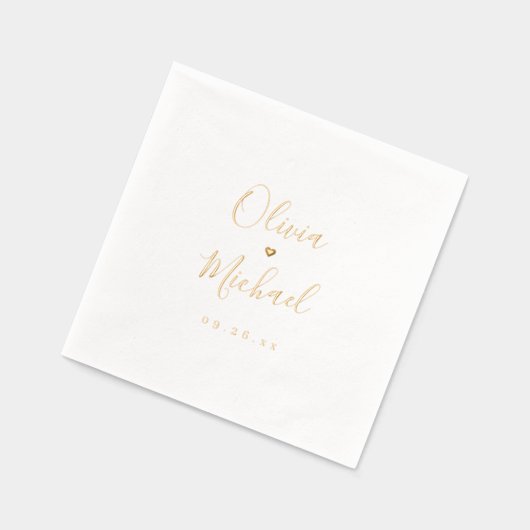 Modern simple elegant script couples names wedding (Gauche)
