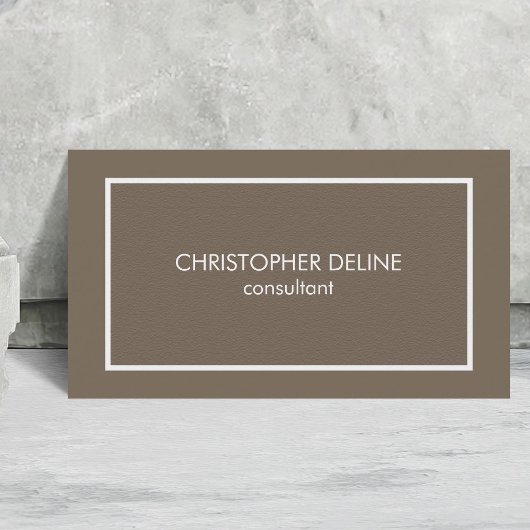 Modern Simple Elegant Texture Brown Attorney Visitekaartje
