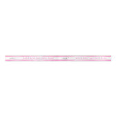 Modern Simple Girly White Pink Stripe Typography Lint (Voorkant)
