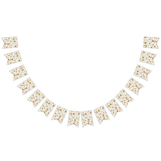 Modern Simple Gold Terrazzo-bundeling Vlaggetjes (Alle)