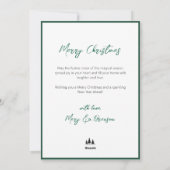 Modern Simple Green Hand Drawn Christmas Tree Feestdagenkaart (Achterkant)