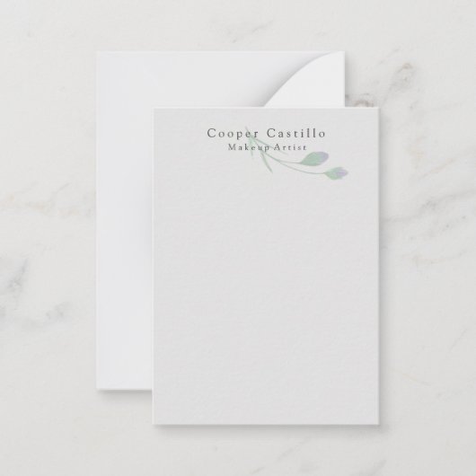 Modern Simple Grey Professioneel Minimalistisch Bl Notitiekaartje (Voorkant)