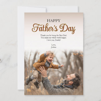 Modern Simple Happy Father’s Day Photo Kaart