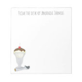 Modern Simple  Ice Cream Sundae Fun Notitieblok (Voorkant)