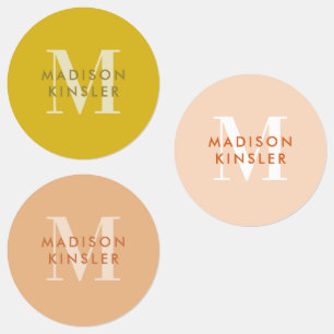 Modern Simple Initiaal Boho Waterproof Name Labs Labels