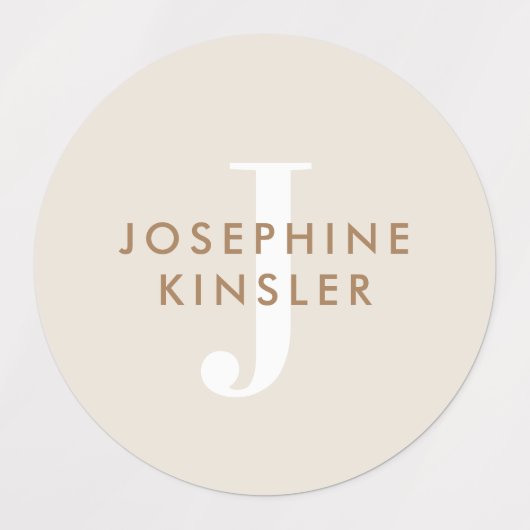 Modern Simple Initiaal Boho Waterproof Name Labs Labels (Design 2)
