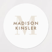 Modern Simple Initiaal Boho Waterproof Name Labs Labels (Design 1)