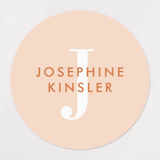 Modern Simple Initiaal Boho Waterproof Name Labs Labels (Design 2)