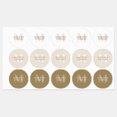 Modern Simple Initiaal Boho Waterproof Name Labs Labels (Vel)