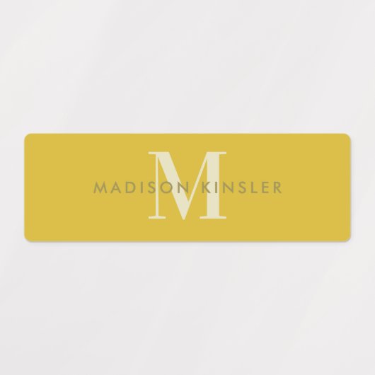 Modern Simple Initiaal Boho Waterproof Name Labs Labels (Design 1)