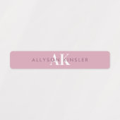 Modern Simple Initiaal Paars Boho Waterbestendige  Labels (Design 2)