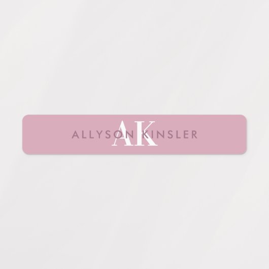 Modern Simple Initiaal Paars Boho Waterbestendige  Labels (Design 2)