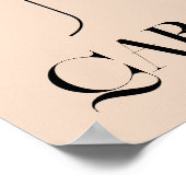 Modern Simple Line Art Black, Boho Chic-Poster Poster (Hoek)