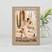 Modern Simple Love Merci Mariage Photo Kraft (Debout devant)