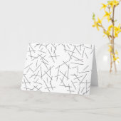Modern, simple, messy, trendy graphic line pattern kaart (Gele Bloem)
