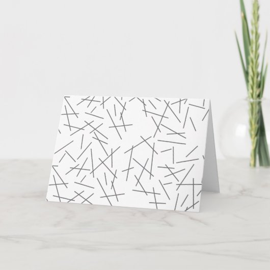 Modern, simple, messy, trendy graphic line pattern kaart (Voorkant)
