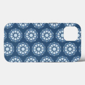 Modern Simple Minimalist Blue Mandala Pattern Case-Mate iPhone Case (Achterkant (horizontaal))