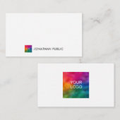Modern Simple Modèle Ajouter un logo texte ici (Devant / Derrière)